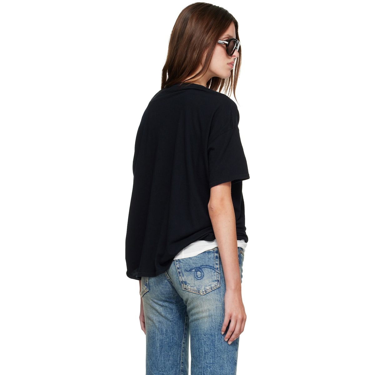 R13 Black 'Almost Famous' Relaxed T-shirt