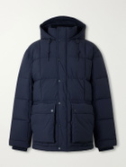 A.P.C. - Joshua Hooded Quilted Shell Down Jacket - Blue