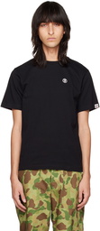 AAPE by A Bathing Ape Black Embroidered T-Shirt