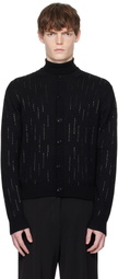 Ernest W. Baker Black Embellished Rain Appliqué Cardigan