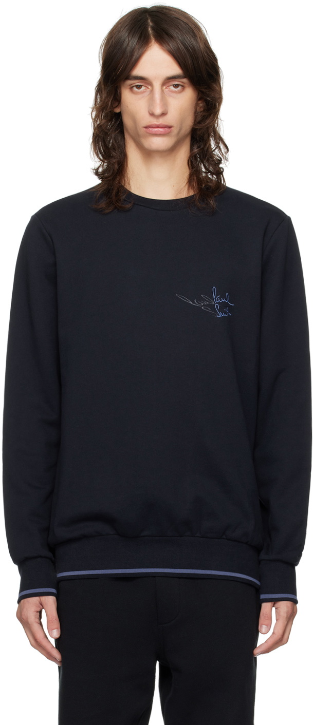 Paul Smith Navy Embroidered Sweatshirt