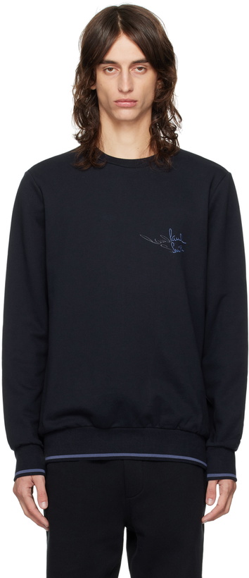 Photo: Paul Smith Navy Embroidered Sweatshirt