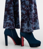 Christian Louboutin Loo Booty 130 suede platform ankle boots