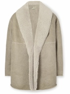 Fear of God - Logo-Appliquéd Shawl-Collar Shearling Jacket - Neutrals