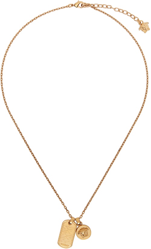 Photo: Versace Gold 'Le Greca Tag' Necklace