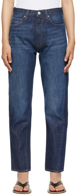 Photo: TOTEME Indigo Twisted Seam Jeans