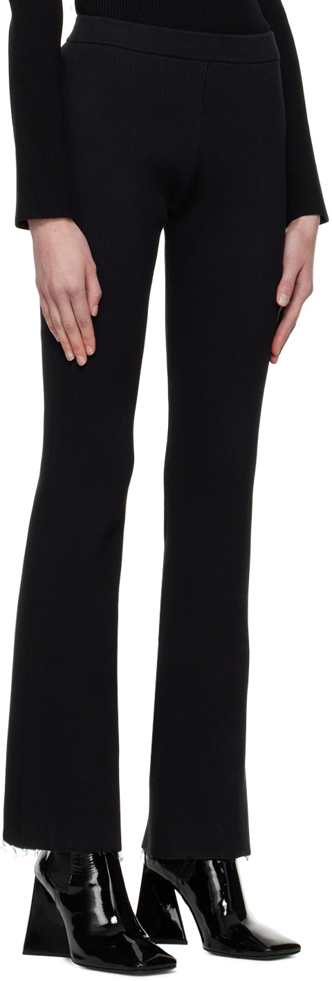 PERVERZE Black Rib Line Lounge Pants PERVERZE