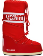 Moon Boot Red Icon Nylon Boots