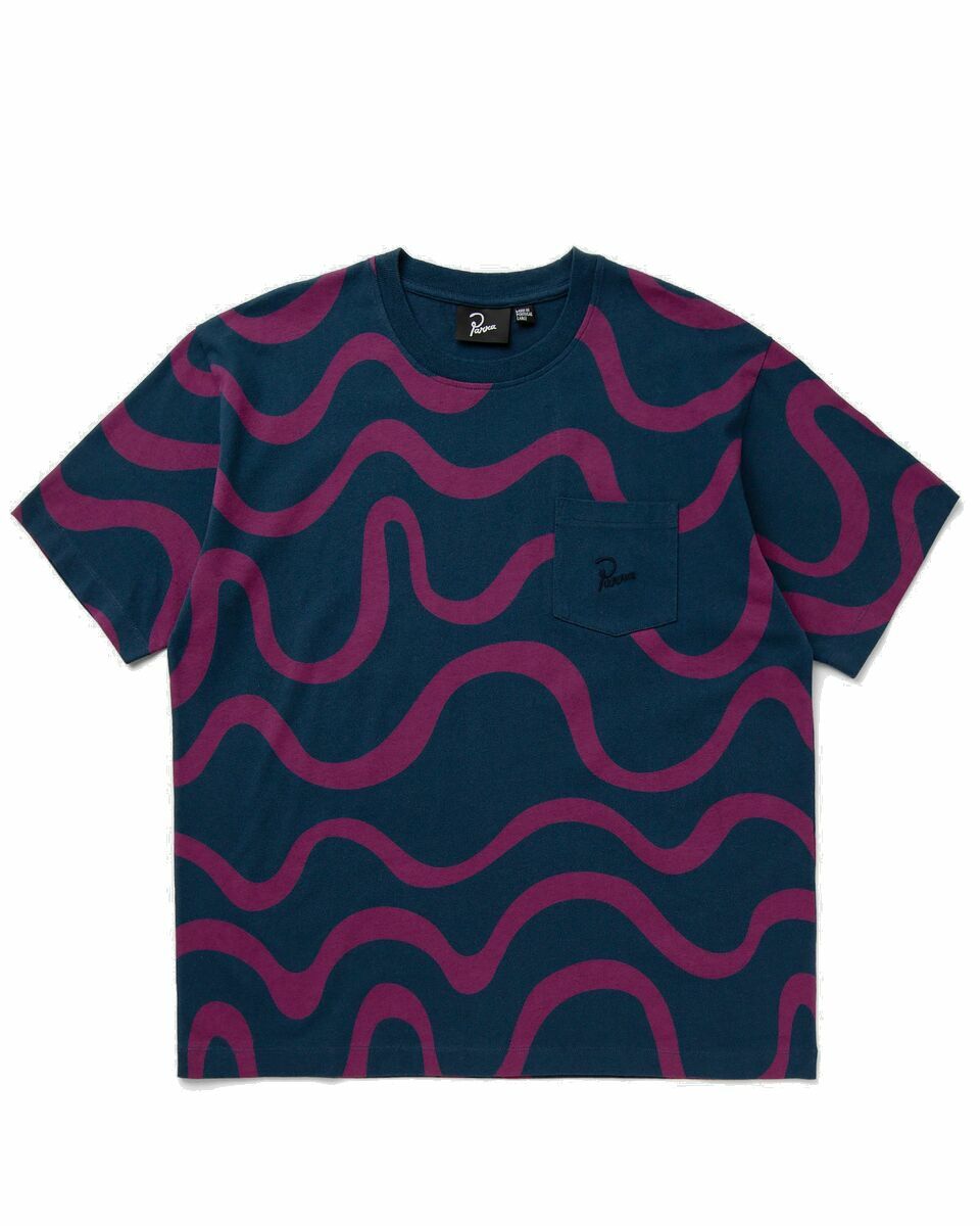 Photo: By Parra Sound Waved T Shirt Blue - Mens - Shortsleeves
