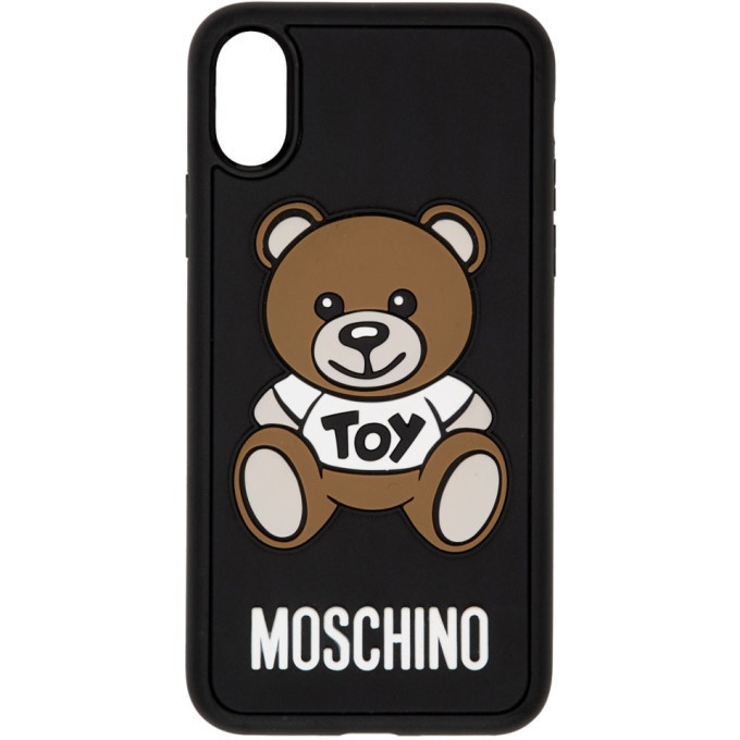 Photo: Moschino Black Teddy Bear iPhone X Case