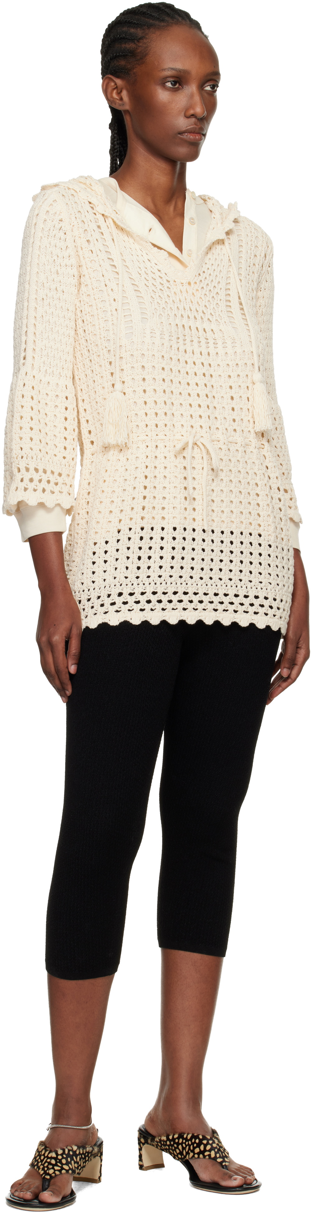 Isabel Marant Etoile Off-White Zaelle Summer Crochet Knit Minidress