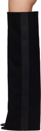 sacai Black Wool Melton Pants Tall Boots