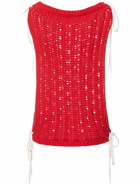 MSGM - Openwork Cotton Lace Sleeveless Top