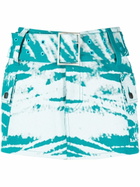 AGR Blue Tie-Dye Denim Mini Skirt