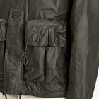 Barbour Men's Heritage+ Modified Durham Wax Jacket in Archive Olive