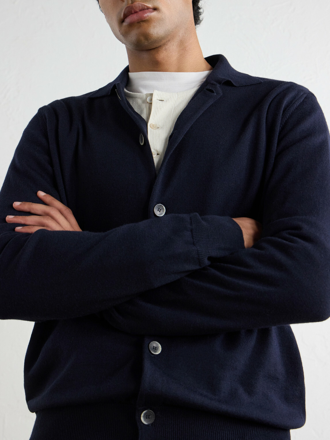 Altea - Virgin Wool Cardigan - Blue