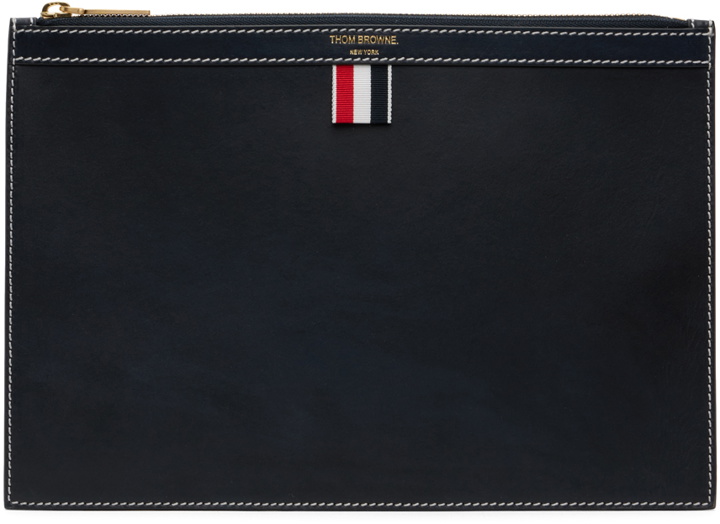 Photo: Thom Browne Navy Small Stamp Document Holder