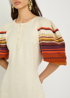 Gabriela Hearst Nomo Striped-knit Linen Midi Dress Ivory