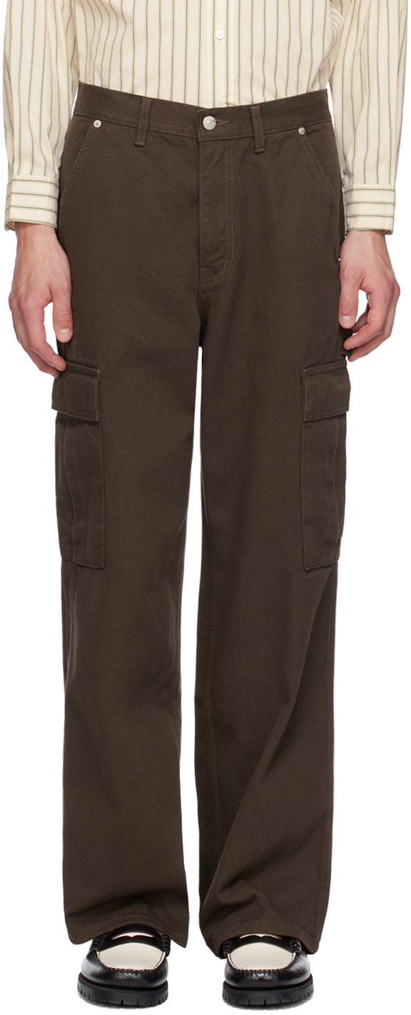 Dunst Brown Carpenter Denim Cargo Pants