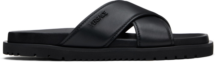 Photo: Versace Black Logo Sandals