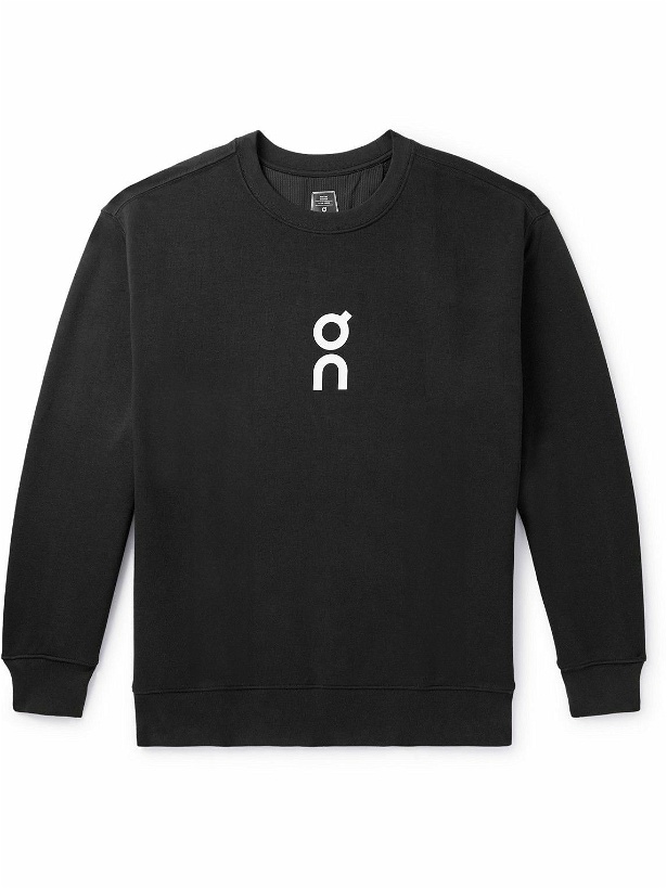 Photo: ON - Club Logo-Print Organic Cotton-Blend Jersey Sweatshirt - Black