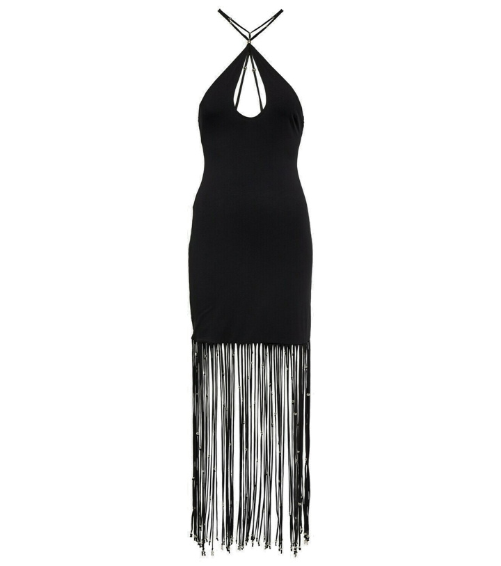 Photo: Rotate Birger Christensen Fringe-trimmed jersey maxi dress