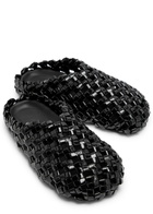 A.W.A.K.E Mode Woven Patent Leather Mules Black
