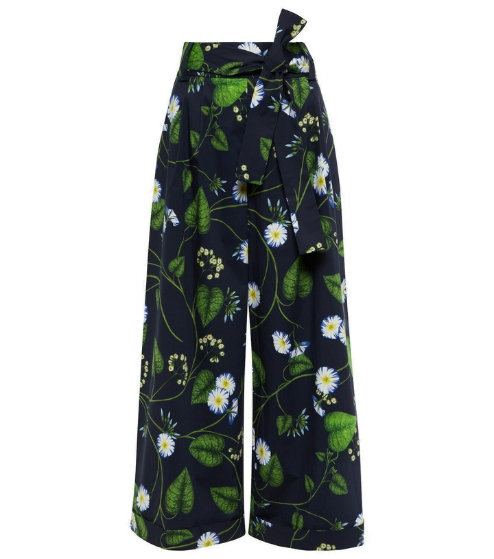 Photo: Oscar de la Renta Floral cotton poplin culottes