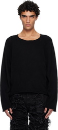 Swampgod Black Hand Knit Basic Sweater