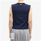 Thom Browne Women's Jacquard Shell Top in Navy