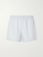 Zimmerli - Striped TENCEL™ Lyocell Boxer Shorts - Blue
