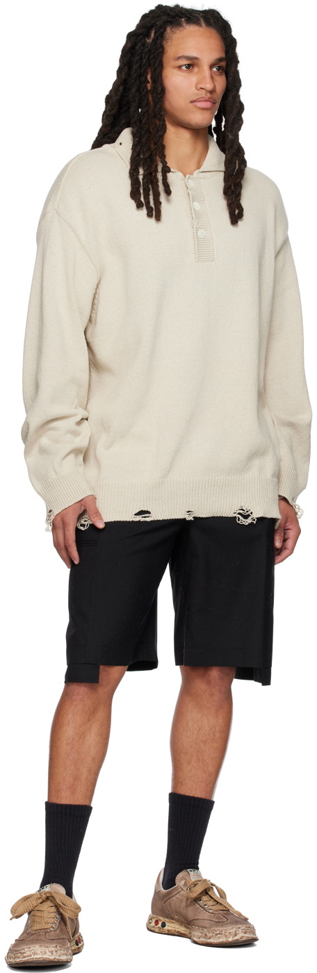 Youth Black Paneled Shorts