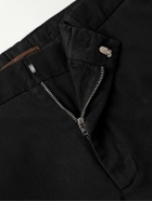 Zegna - Slim-Fit Straight-Leg Stretch-Cotton Twill Trousers - Black