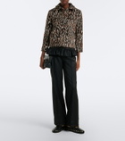 Ganni Leopard-print jacquard jacket