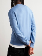 C.P. Company - Logo-Appliquéd Brushed Cotton-Jersey Sweatshirt - Blue