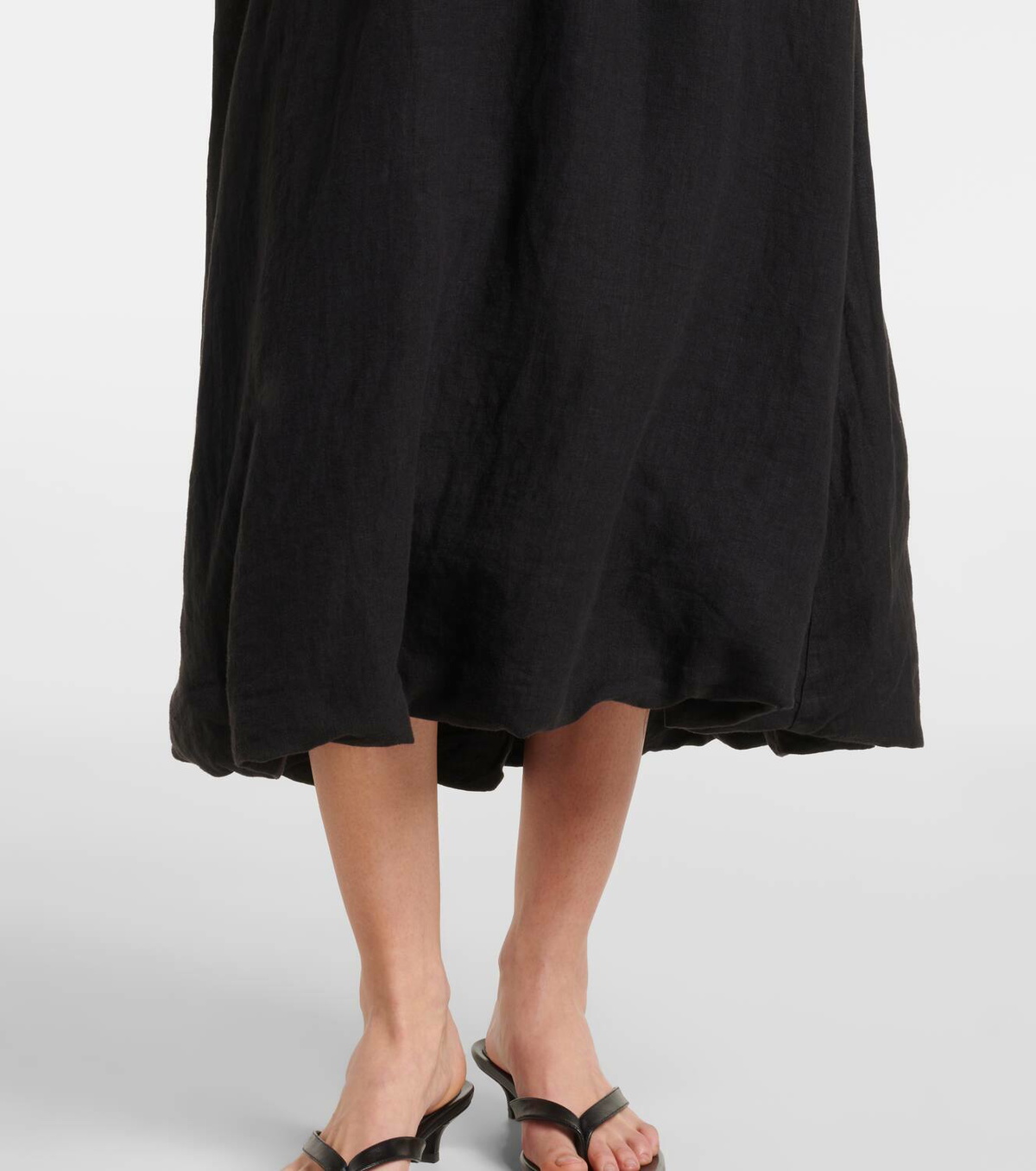 Velvet Rachelle linen midi skirt