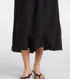 Velvet Rachelle linen midi skirt