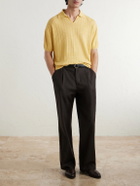 Boglioli - Ribbed Linen and Cotton-Blend Polo Shirt - Yellow