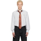 Vivienne Westwood White & Green Two Button Krall Shirt