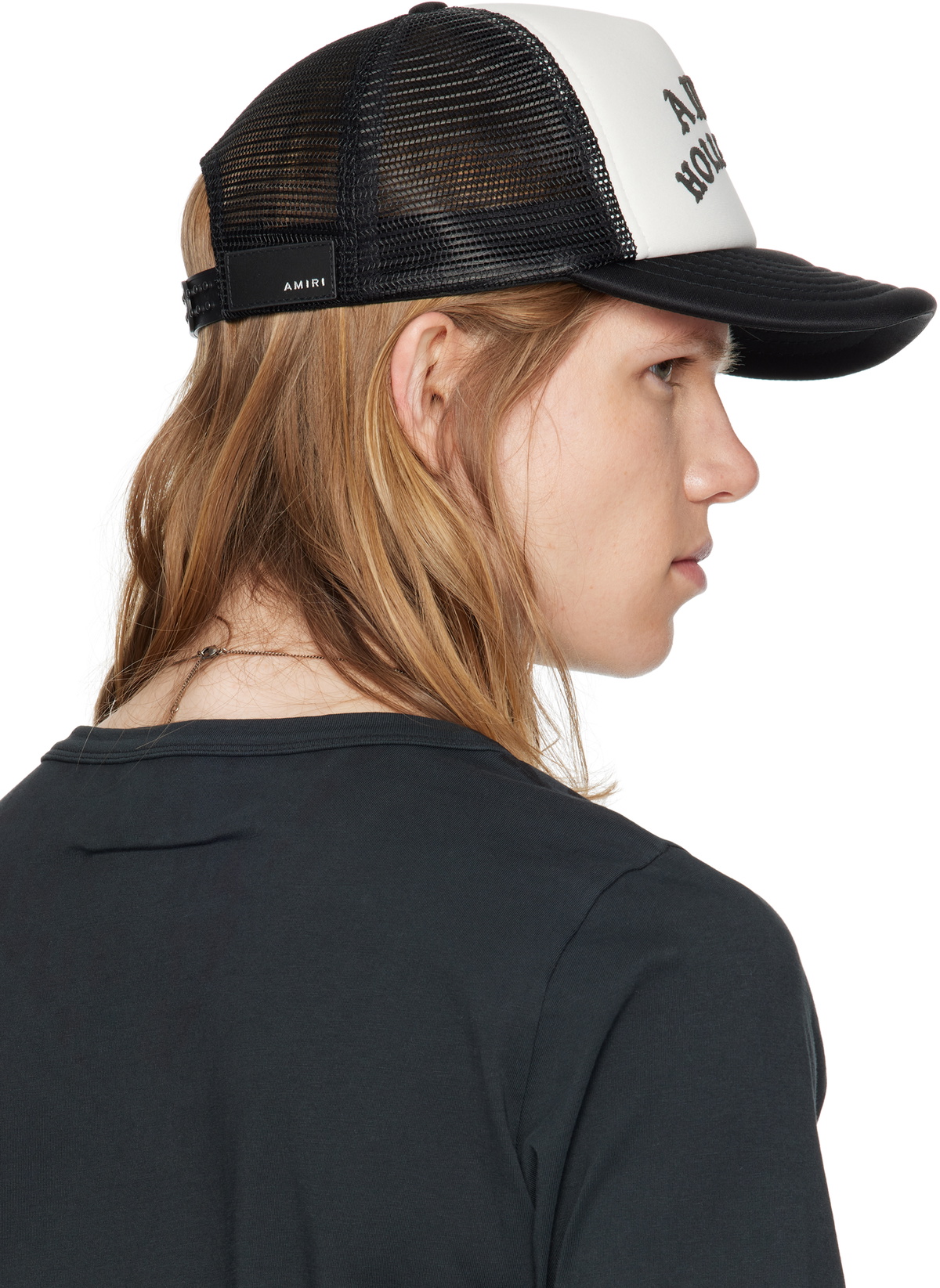 AMIRI Black & White 'AMIRI Hollywood' Trucker Cap Amiri