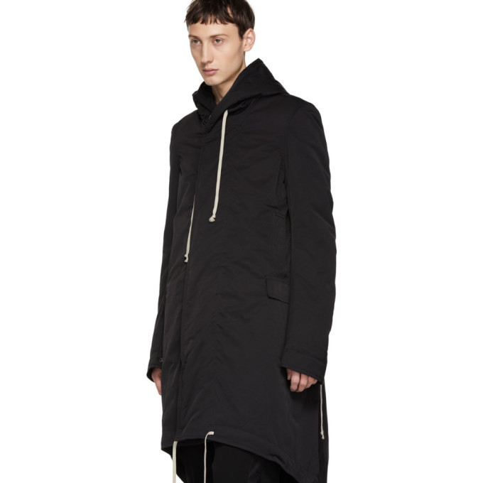 Rick Owens Drkshdw Black Fishtail Parka Rick Owens Drkshdw