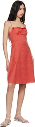 GUIZIO Red Margaux Midi Dress