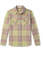 God's True Cashmere - Earth Checked Cashmere Shirt - Green