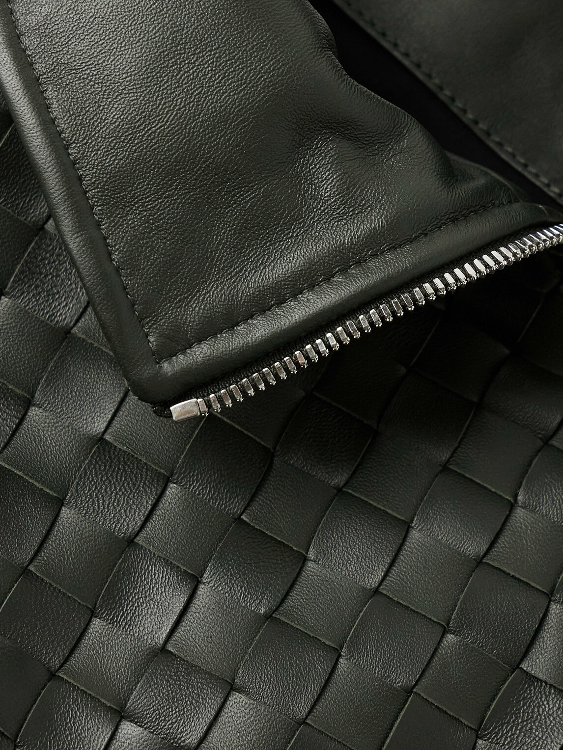 Bottega Veneta - Intrecciato Leather Blouson Jacket - Green