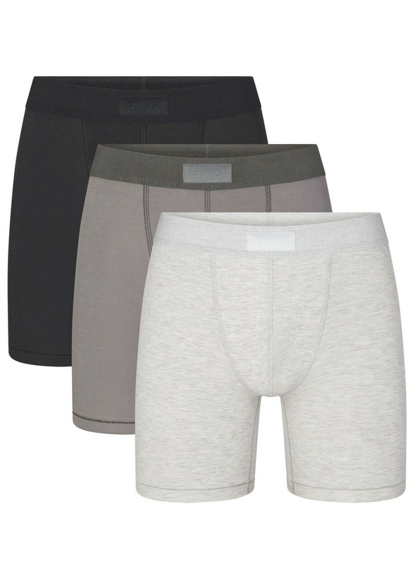 Photo: Skims Cotton-blend 5" Boxer Briefs set of Three Multicoloured 1