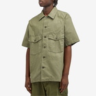 Needles Men's Short Sleeve Fatigue Shirt in Olive