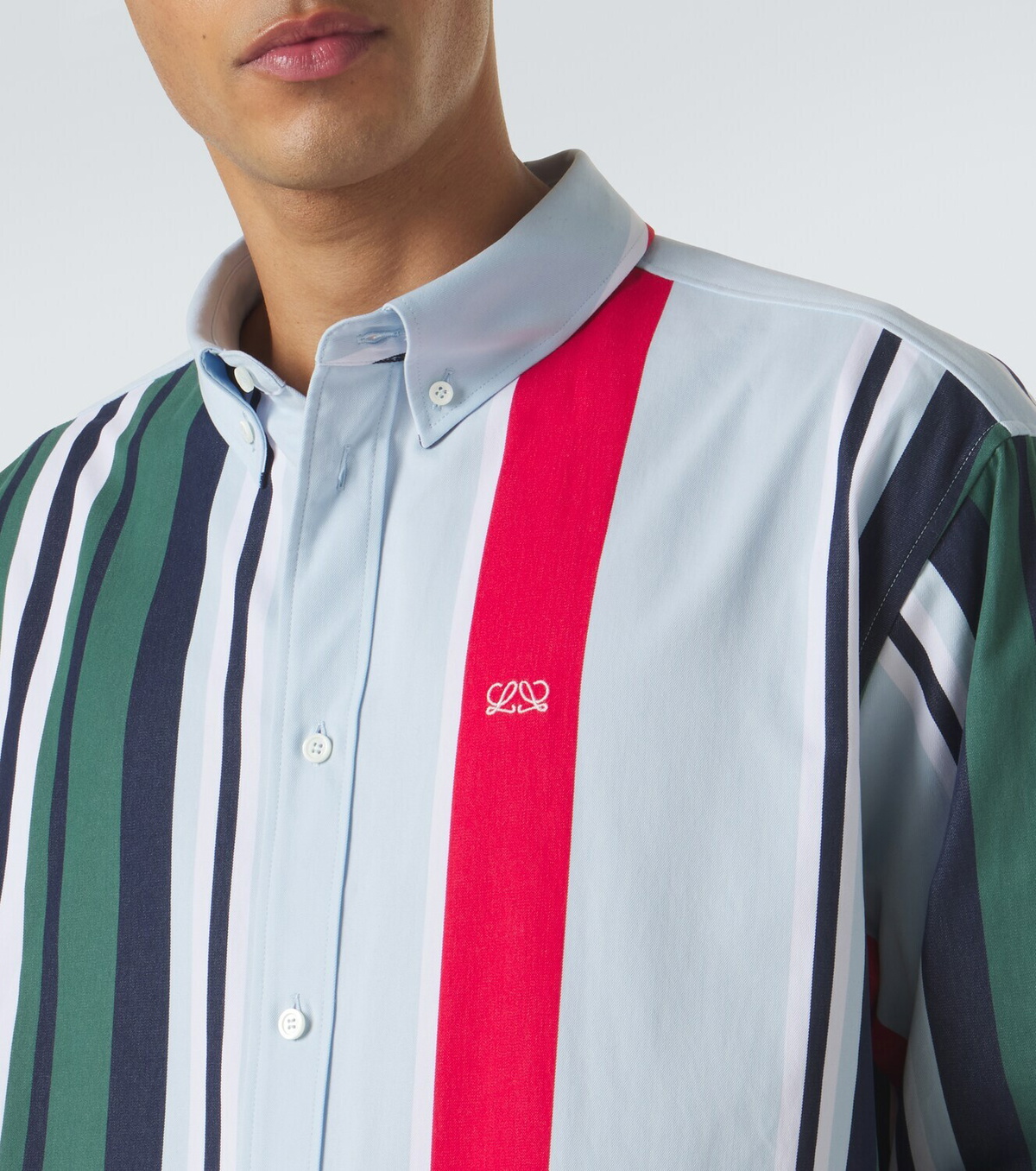 Loewe Double L striped cotton twill shirt