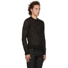 Saint Laurent Black and Gold Lurex Zebra Sweater