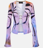 Louisa Ballou Printed cotton-blend cardigan