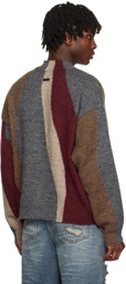 ADER error Brown Intarsia Sweater